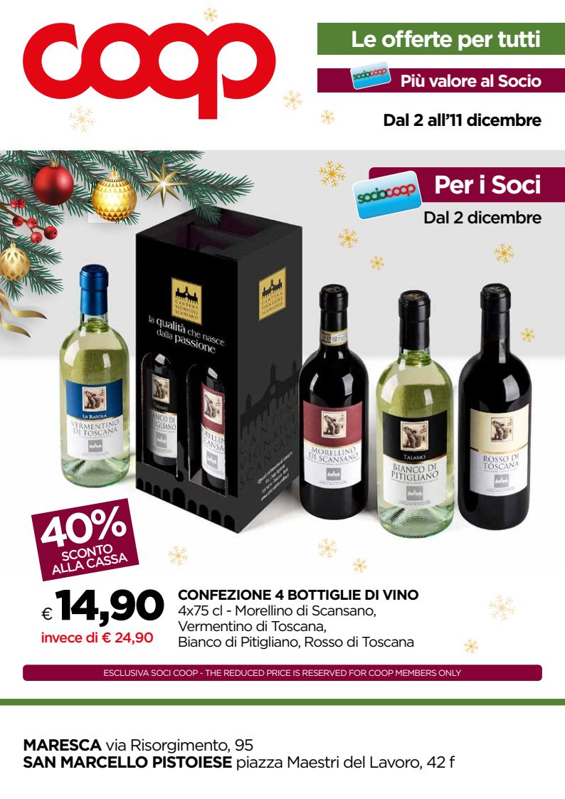 Offerta fino al 11 Dicembre