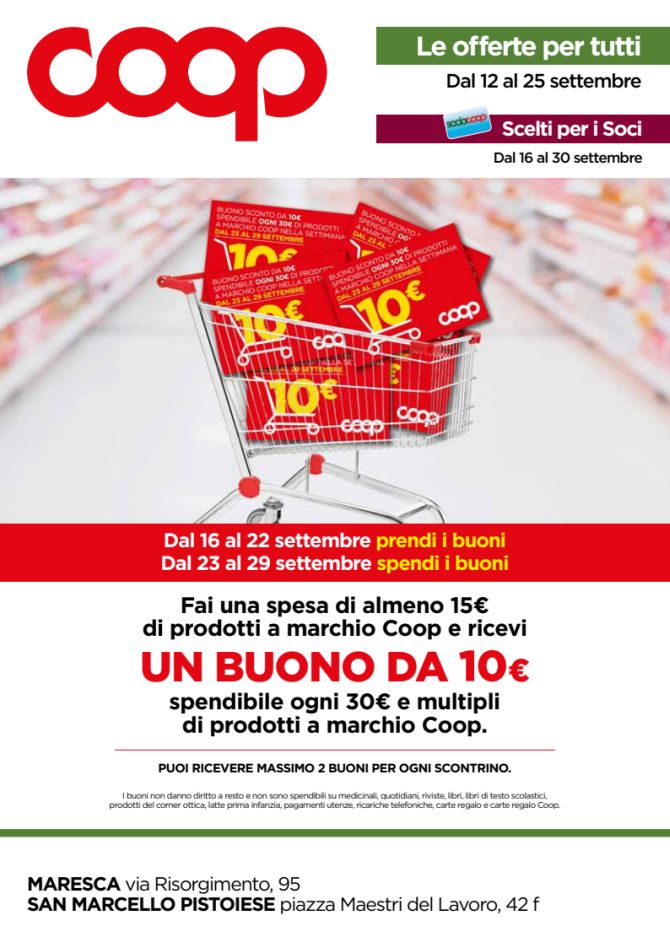 OFFERTA DAL 12 Settembre